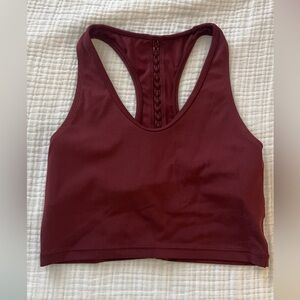 AERIE maroon offf line tank